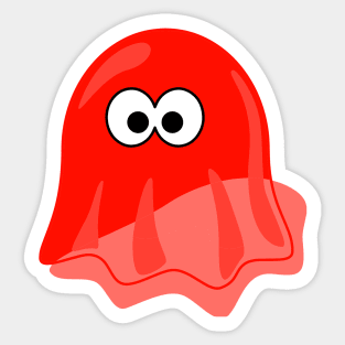 Adorable little red ghost Sticker